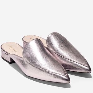 NIB Cole Haan Piper Mule in Metallic Pink Size 9